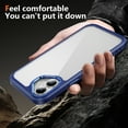 thumbnail image 5 of for iPhone 16 Plus Case Clear, [Wireless Charging][Anti-Yellowing][Military-Grade Protection] Hybrid Clear Back Shockproof Slim Magnetic Phone Case for iPhone 16 Plus,Darkblue, 5 of 7