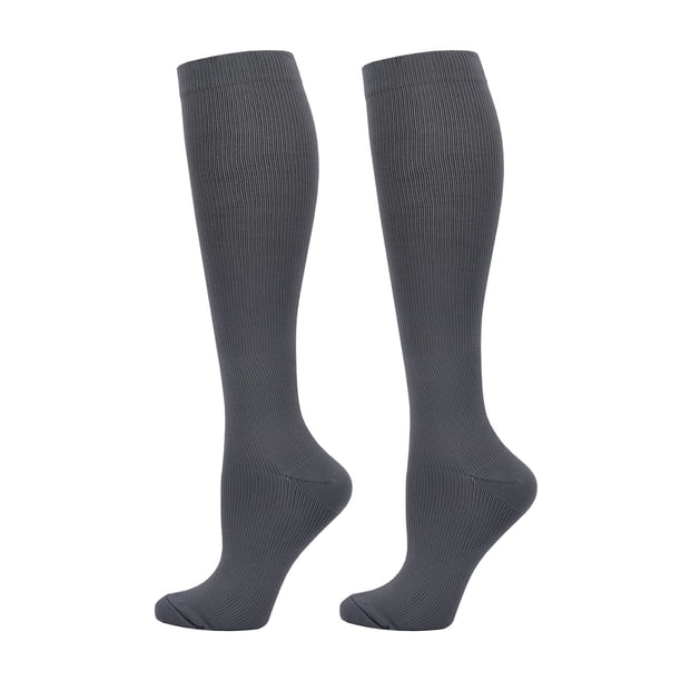 Calcetines elásticos de estilo europeo y estadounidense, calcetines de presión de color sólido, medias para correr al aire libre