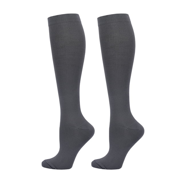 Calcetines elásticos de estilo europeo y estadounidense, calcetines de presión de color sólido, medias para correr al aire libre