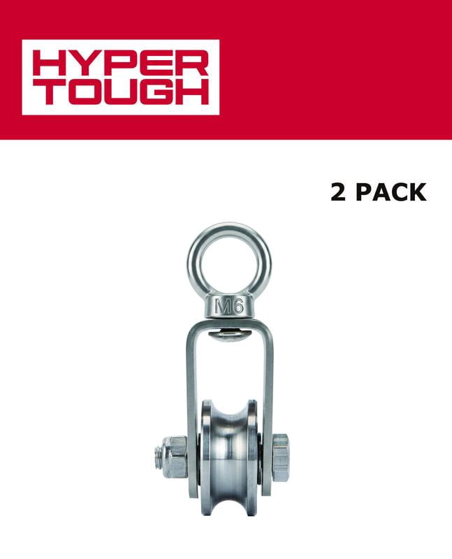 Hyper Tough Cable Pulley Wheel, Stainless Steel, 2 Pack