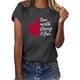 thumbnail image 1 of Gibobby Playera Corte clásico para Mujer Mujeres Casual Impresión Manga Corta Cuello Redondo Camiseta Suelta Blusa Tops(Gris,XL), 1 of 4
