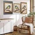 thumbnail image 2 of Cute Canvas Wall Decoration Painting Titmouse Original Black-Capped Titmouse Bird Wall Decoration Animal Art Flower Branch Small Art For Living Room, Entryway, Bar, Office Unframed, 2 of 6