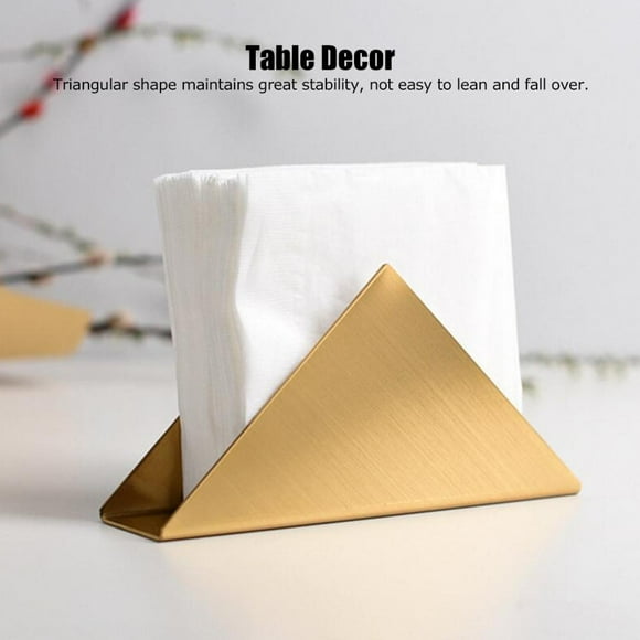 Napkin Holder, Stainless Steel Triangular Paper Towel Holder Metal Serviette Holder Iron Napkin Organizer Stand Cocktail Napkin Holder Modern Napkin Holder Table Napkin Holders For
