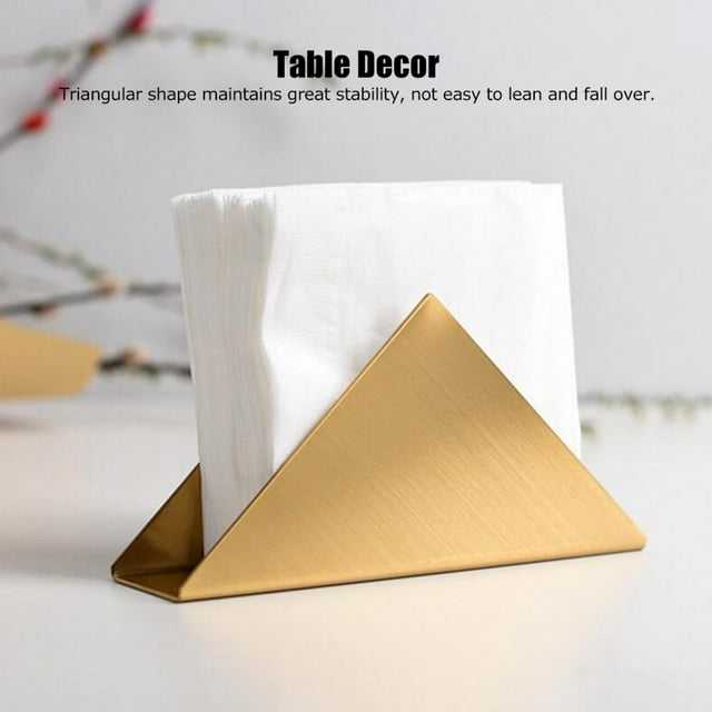 Napkin Holder, Stainless Steel Triangular Paper Towel Holder Metal Serviette Holder Iron Napkin Organizer Stand Cocktail Napkin Holder Modern Napkin Holder Table Napkin Holders For