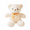white, variant on 25cm Classic Teddy Bear Plush Toy with Satin Ribbon, Soft Stuffed Animal in 3 Colors for Kids and Gifting