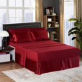 thumbnail image 5 of Unbranded 8 Piece Luxury Silky Satin Comforter Set Dark Gray King 8 Piece, 5 of 5