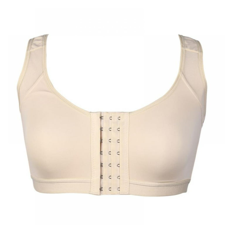 Women Post-Surgical Sports Support Padded Bra Front Closure with
