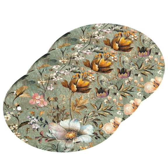 Pastel Vintage Floral 3 Pack Dish Sponges Bulk Natural Sponges Household Cleaning Sponge Non-Scratch for Kitchen Dishwashing and Cleaning Dishes