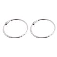 thumbnail image 3 of Office 40mm Dia Metal Loose Leaf Rings Book Binders Keyring Keychain 10pcs, 3 of 5