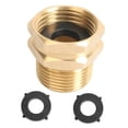 thumbnail image 2 of Conector de manguera de latón de 3/4 GHT hembra a 3/4 NPT macho. Accesorio resistente para tuberías de agua. 1 pieza, 2 of 8