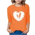 thumbnail image 4 of YUNAFFT Haut Décontracté à Manches 3/4 pour Enfants Style Festif Orange Vacances, 4 of 6