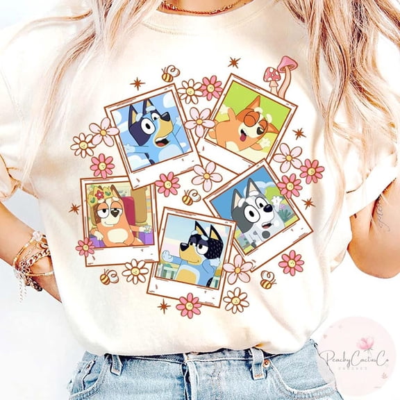 Bluey Birthday Shirt, Dog Lovers Bluey Family Birthday Party Matching T-shirt