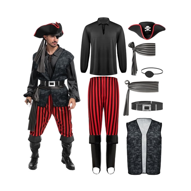 Disfraz de pirata Spooktacular Creations para hombre en Halloween