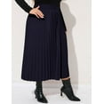 thumbnail image 3 of Women's Plus Size Pleated Skirt Casual Chiffon Elastic Waist Boho Skirts Plus Size Midi Skirts, 3 of 7