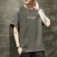 thumbnail image 3 of Camiseta de hombre con letras blancas, camisetas holgadas para hombre, camisetas holgadas de algodón 100 % Harajuku, ropa barata y cómoda, elástica, XL, 3 of 5