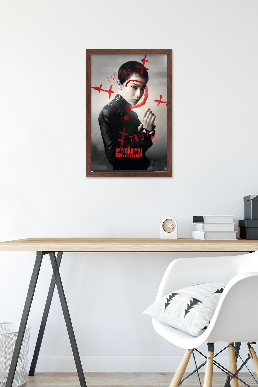 DC Comics Movie The Batman - Selina Kyle A.K.A. Catwoman One Sheet Wall Poster, 14.725" x 22.375" Framed