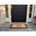 thumbnail image 5 of A1HC Black/Beige 18 in x 30 in Front Door Mat Coir PVC Classic Border Entryway Mat Heavy Duty Boot Scrapper Monogrammed Doormat, 5 of 7