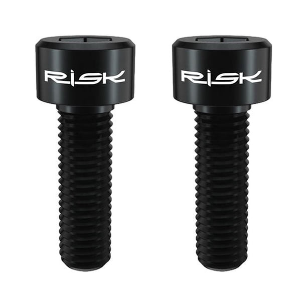 Eigraketly 2 piezas de tornillos de vástago de aleación de titanio, pernos de manivela exquisitos resistentes al desgaste, pinza de freno de Ciclismo Negro
