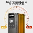 thumbnail image 3 of R.W.FLAME Oil Filled Radiator Heater, 1500W Portable Space Heater with Remote & Digital Thermostat, 4 Modes, 24H Timer, Child Lock, Overheat & Tip-Over Protection, Ultra Quiet for Indoor Use, Black, 3 of 7