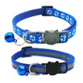 thumbnail image 1 of 2 Pack Reflective Cat Collars with Bell, Safety Quick Release Breakaway Kitten Collars, Adjustable 19-32cm Soft Collars for Cats & Kittens, 1 of 5