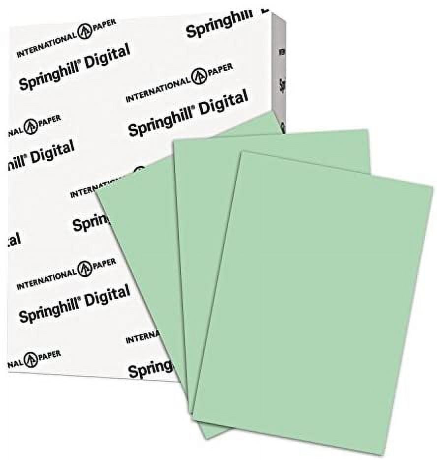 Springhill Green Colored Cardstock Paper, 110lb Index, 199 gsm, 11x17 card stock, 4 Ream Case / 1,000 Sheets - Heavy Cardstock with Smooth Finish (045320C)