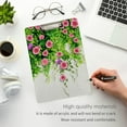 thumbnail image 2 of FMSHPON Pink Roses Butterfly Clipboard Hardboard Wood Nursing Clip Board and Pull for Standard A4 Letter 13x9 inches, 2 of 2