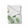 thumbnail image 2 of Plant Soft Flannel Fleece Throw Blanket, Diverse Pattern of Leaves and Flowers from Tropical Lands Heliconia Philodendron, Cozy Plush for Indoor and Outdoor Use, 50" x 60", Multicolor, by Ambesonne, 2 of 6
