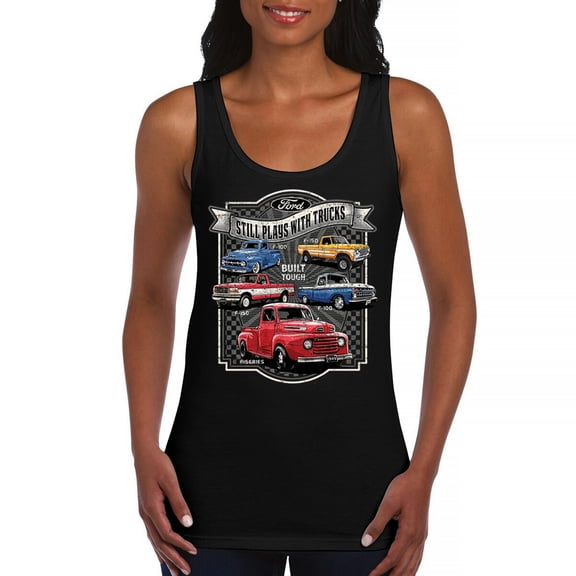 Ford Still Plays with Trucks Women's Tank Top American Classic F100 F150 Pickup Built Tough Vintage Offroad 4x4