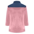 thumbnail image 4 of Xdegoge Button Down Shirt for Women Collared Neck Long Sleeve Casual Loose Fit Contrast Denim Patchwork Yoke Velvet Fabric Soft Warm Comfortable Work Office Fall Winter Tops, 4 of 7