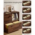 thumbnail image 5 of Joyyskill 2 Drawer Mobile File Cabinet with 2 Open Shelves, Wood Lateral Filing Cabinet, Fits for A4/Letter-Sized Files,Brown, 5 of 8