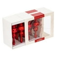 thumbnail image 4 of Vickerman 7" 4-Finish Finial Ornament, Shatterproof Plastic Christmas Tree Decoration, 8 Pack, Red Shiny, Matte, Glitter and Sequin Finishes, 4 of 7