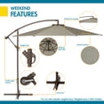 thumbnail image 5 of Duck Covers Weekend 10 Feet Patio Cantilever Umbrella, Moon Rock, 5 of 13