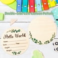 thumbnail image 3 of MALLMALL6 Eucalyptus Leaves Wooden Tag,Rustic Newborn Nursery Birth Plaque Sign for Birth Announcement Party, 3 of 6
