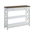 thumbnail image 1 of Convenience Concepts Oxford 1 Drawer Console Table, Driftwood / White, 1 of 4