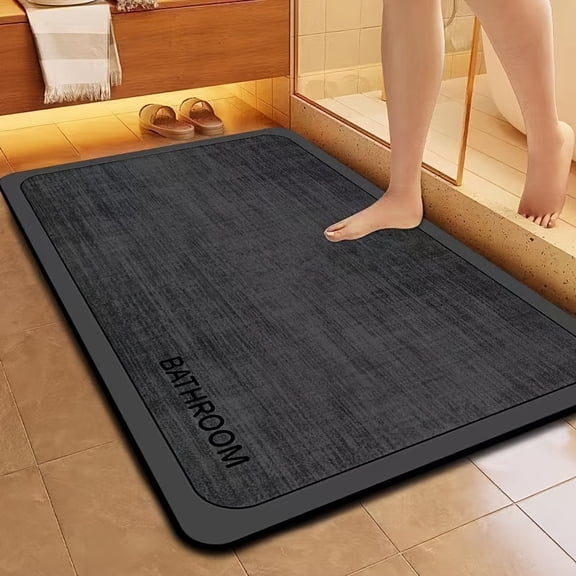 Geometric Diatom Mud Bath Mat, Super Absorbent Quick Dry Non-slip Mat for Bathroom, Kitchen, Bedroom, Laundry Room & Toilet