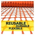 thumbnail image 4 of Ashman Plastic Mesh Fence, Construction Barrier Netting, Orange, 4'x100' Feet, 1 Roll, Garden Fencing, Fences Wrap, Above Ground, for Snow, Poultry, Chicken, Deer, Patio, Garden Netting, Orange 100FT, 4 of 9