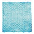 thumbnail image 3 of Ambesonne Turquoise Shower Curtain, Geomeric Chevron Art, 69"Wx84"L, Turquoise, 3 of 5
