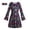 Blue, variant on Elegant 70s Hippie Disco Dress Set with Headscarf Print And Coordinated Two Piece for Daily Home Wear
