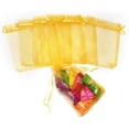 thumbnail image 4 of ORUYROP 100pcs Drawstring Organza Jewelry Candy Pouch Party Wedding Favor Gift Bags (3x4", Golden), 4 of 7