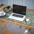 thumbnail image 3 of Long Mouse Pads for Desk,Green Christmas Floral Pattern Desk Mats on Top Of Desks, Desk Mouse Pad Extra Large with 3mm Non-Slip Base and Stitched Edge for Gaming,Office,Work,Home 35.4x15.7in, 3 of 5
