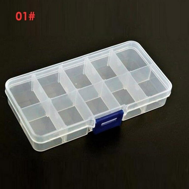 10 Grids Separate Lid Clear Plastic Storage Box Jewelry Bead Organizer Box  Storage Container,  price tracker / tracking,  price history  charts,  price watches,  price drop alerts