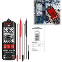 Multimeter Digital Anti-Burn Intelligent Digital Multimete Digital Tester Voltage Tester with VCN & LED Flashlight,Digital Multimeter for Electronics Home Merchant