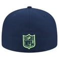 thumbnail image 4 of Men's New Era College Navy Seattle Seahawks  Oversized 59FIFTY Fitted Hat, 4 of 5