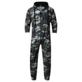 thumbnail image 1 of Traje inelástico de bolsillo suelto de una pieza con cremallera de camuflaje con capucha informal para hombre Pompotops oipoqjl29280, 1 of 9