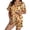 Z72-Khaki, variant on XINPING Halloween Pajama Sets for Women Whimsical Halloween Printed Pajama Notched Collar and Short Sleeves Cozy Home Loungewear In Short Pants for Fall and Holidays L