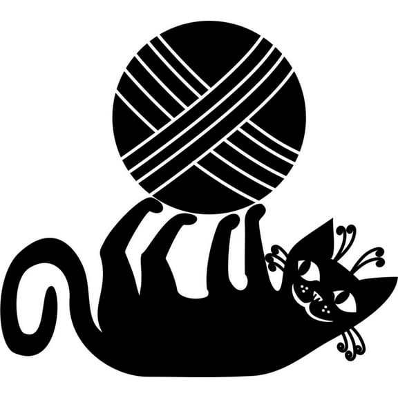 Custom Wall Decal Cat Design 9 Animal - Kids BedRoom Sticker Vinyl Wall 18 X 18"