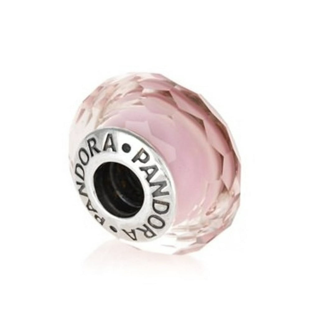 PANDORA Authentic Fascinating Pink Murano Glass Charm in 925 Sterling