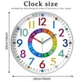thumbnail image 3 of MOQIN Learning Clock Battery Operated 8 Inch - Plastic Small Wall Clock Silent - Colorful Clocks for Bedrooms - Telling Time Teaching Clock for Kids - Analog Clock for Kids Learning, 3 of 8