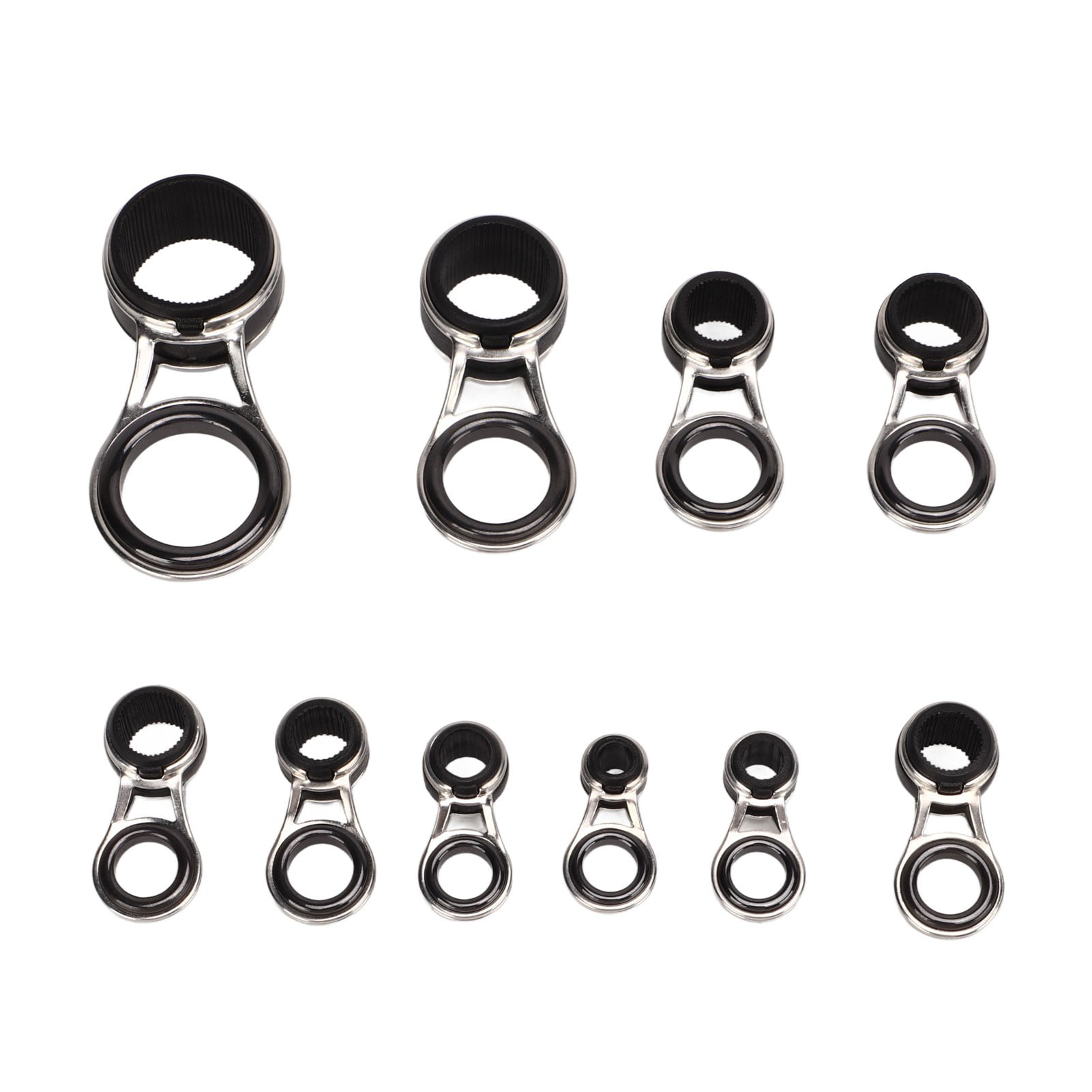 Fishing Rod Guides Set, Fishing Rod Tip Repair Kit Ceramic Anti Tangled