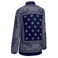 thumbnail image 5 of Bandana Blue Long Sleeve Blouse Woman Streetwear Casual Shirts Summer Oversize Woman Streetwear Clothing Birthday Present, 5 of 7